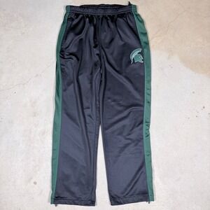 Campus Heritage Michigan State Spartans Track Pants Mens Large Black Green